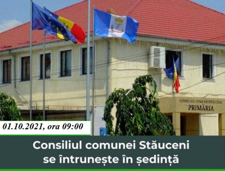 Consiliul comunei Stăuceni se întrunește în ședință