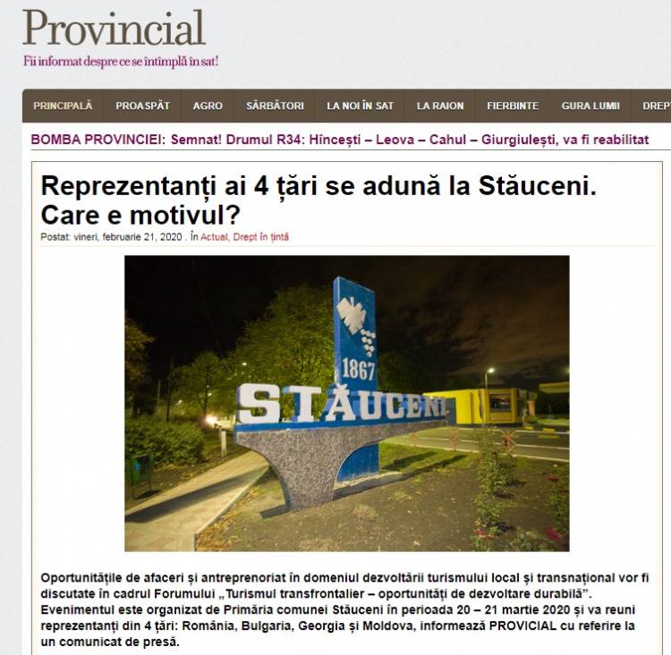 Provincial.md: Reprezentanți ai 4 țări se adună la Stăuceni. Care e motivul?