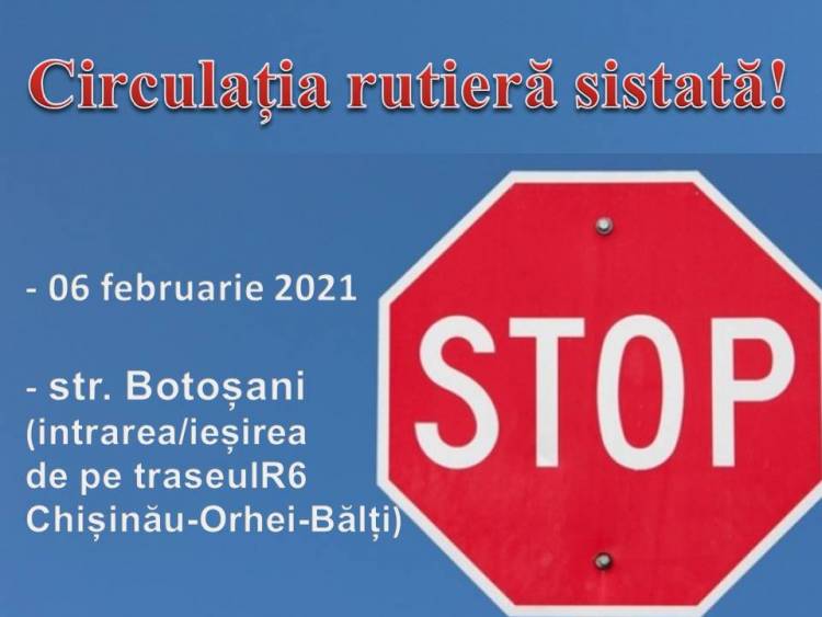 Circulația rutieră sistată!